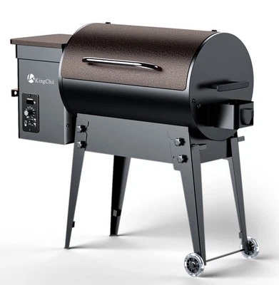 KingChii KC249017 8-in-1 Multifunctional BBQ Wood Pellet Grill Smoker With
