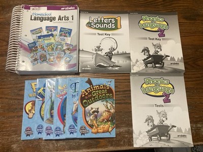 Abeka Language Arts 1 Plans, Test Key & Readers Set PLUS Phonics 2 Tests & Key