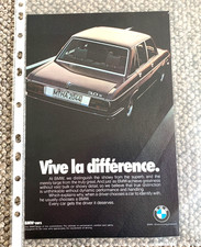 BMW E3 3.0  - FRAMEABLE COLLECTIBLE ORIGINAL CLASSIC CAR ADVERT