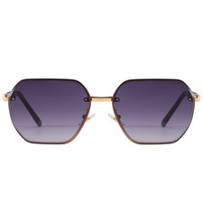 Prad 22015 Sunglasses Gold Frame Gray Gradient Lenses 56-16-145mm UV