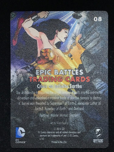 2014 Cryptozoic DC Comics: Epic Battles #8 Crisis on Infinite Earths -WP71 - Picture 2 of 5