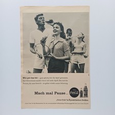 1958 Coca Cola Tennis Werbung Werbeanzeige Re...