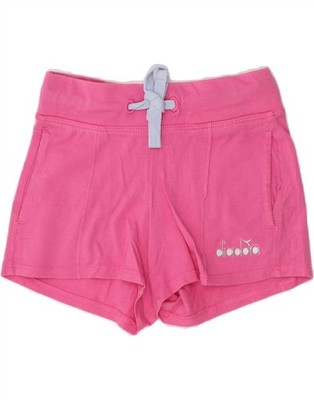 DIADORA Mädchen Grafik Sport Shorts 6-7 Jahre XS rosa Baumwolle NH05