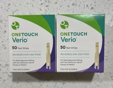 100 OneTouch Verio Blood Glucose Test Strips 