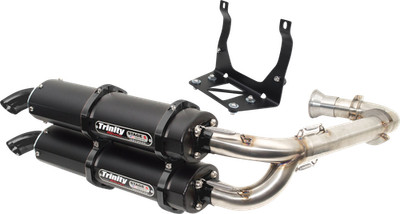 TRINITY RACING Stage 5 Dual Exhaust - Cerakote Black TR-4161D-C2