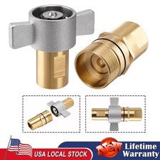 1" NPT Wet-Line Wing Nut Hydraulic Quick Disconnect Coupler / Coupling Set NEW