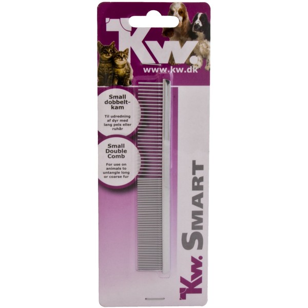 KW Smart Doppelkamm - 13 Cm Hunde Katzen Pflege Fell KäMmen Fellpflege Hundekamm-image