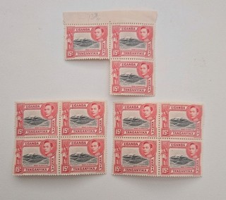 K.U.T. King George VI 1938 Sg137a Perf Variety Blocks Mnh 15c 13 3/4