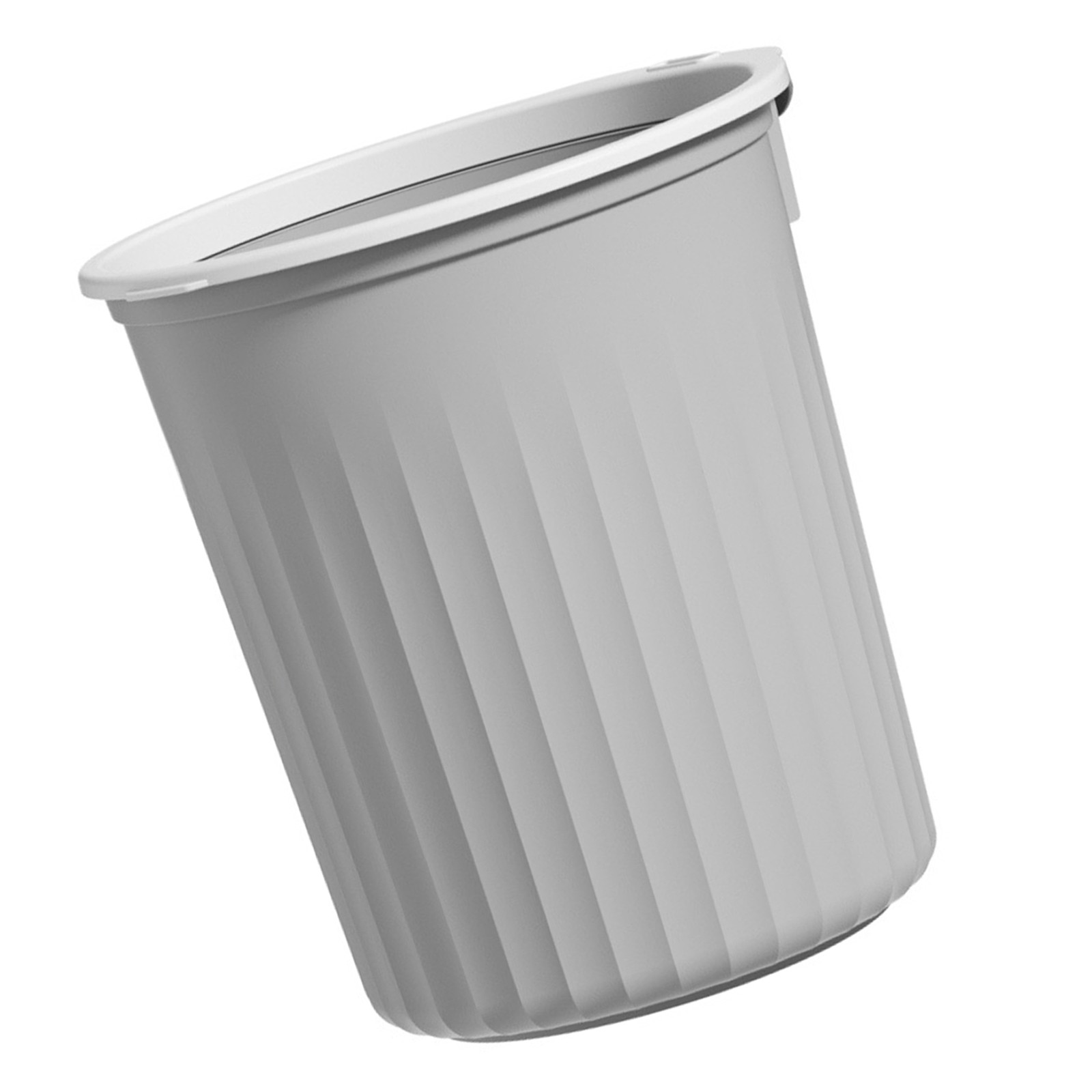 Round Garbage Container Bin Large Capacity Trash Can With Pressing Ring For