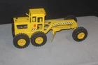 Vintage  1970's Tonka Yellow Road Grader Pressed Steel 18" Long 8" Wide