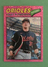 2026 Topps Heritage Pink Sparkle Adley Rutschman Baltimore Orioles #180