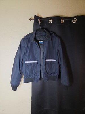 Elbeco Soft Shell Hi Vis Saftey Stripe Blue Work Uniform Jacket 3M Liner Mens  L