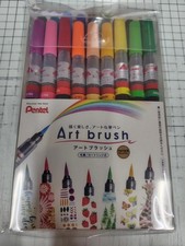 Pentel Art Brush Color Pen 18 Set XGFL-18ST Calligraphy Watercolor Japan New