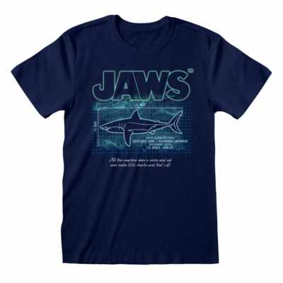 Jaws Der Weiße Great White Info Official Merchandise T-Shirt M/L/XL/2XL NEU