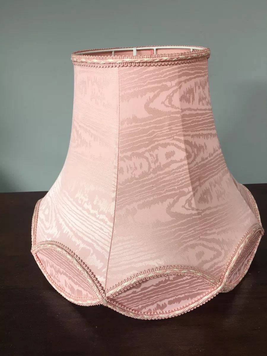 PINK MOIRE COTTON FLOOR LAMP SHADE 14