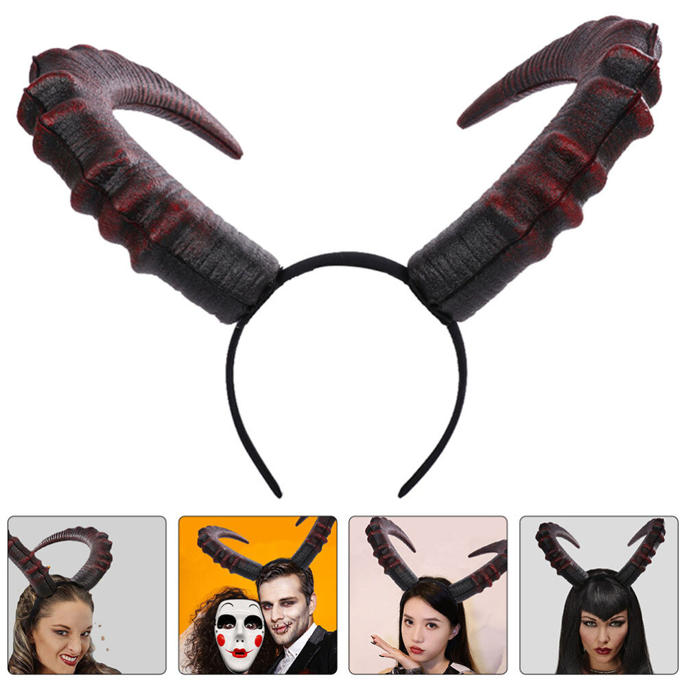 Horns Headband Costume Headpiece Cosplay Prop for Halloween Carnival