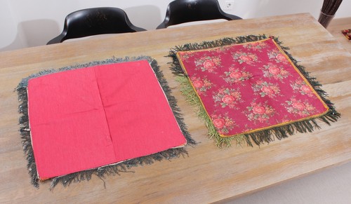 Mirror Bag Uzbek Fabric SET of 2 pcs 20.87" x 22.24" VINTAGE FAST Shipment 14570 - Picture 10 of 12