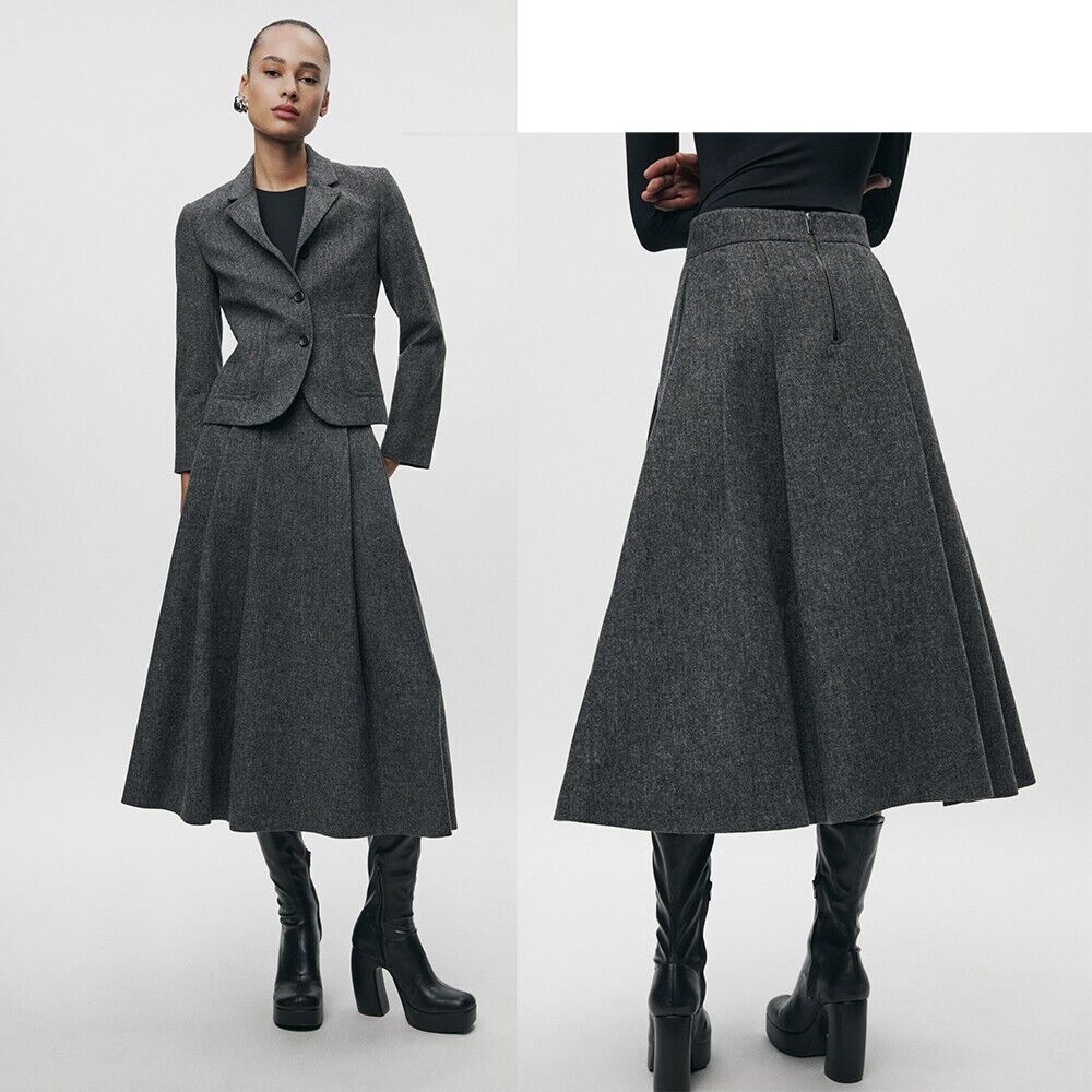 NEW ZARA wool blend midi 8878 skirt size L | eBay NEW ZARA wool blend midi 8878 skirt size L | eBay