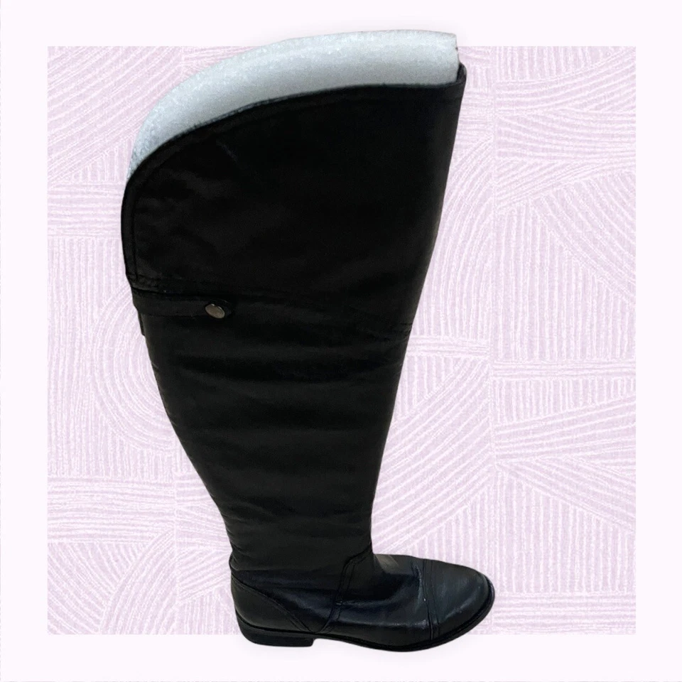 Botas de Montar Gabriella Rocha Sidra Cuero Negro Cremallera Completa Altas Western Talla 7M Foto 4 de 4