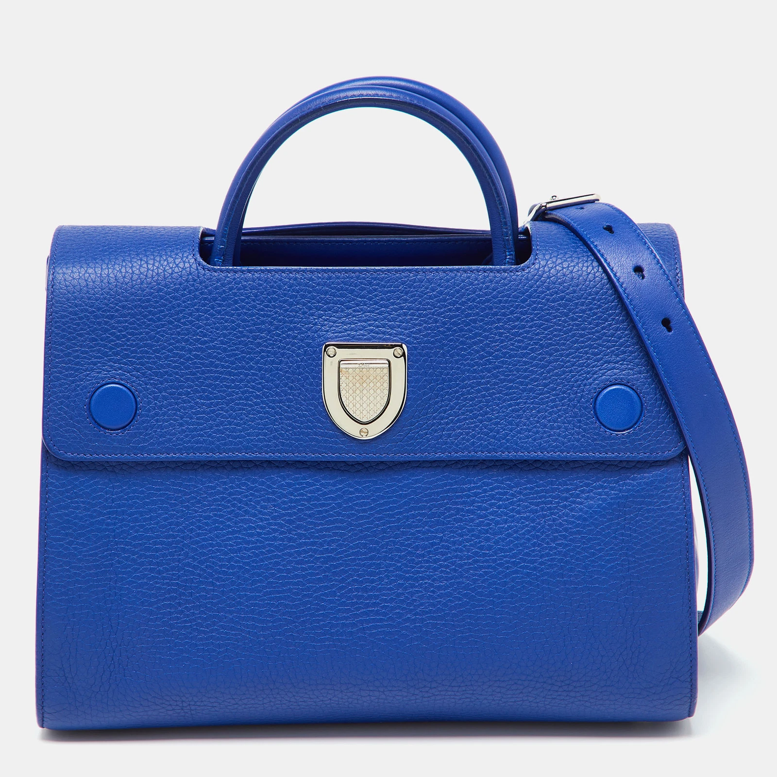 Sac fourre tout Dior en cuir bleu moyen Diorever