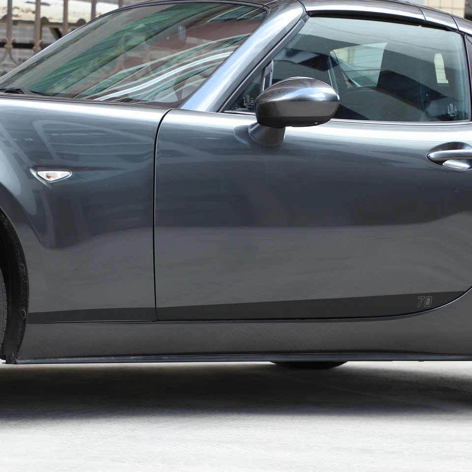 Black Body Side Door bottom Racing Strips Decal Fits Mazda MX-5 Miata 2016-2023 — 第 3/4 张图片
