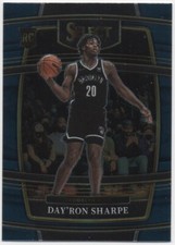 Day'Ron Sharpe 2021-22 PANINI SELECT BASKETBALL Base Concourse Blue RC #33