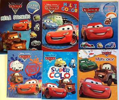 Lot 6 Coloriages Jeux Activites Cars Disney Avec Stickers Coloriage Cars Ebay