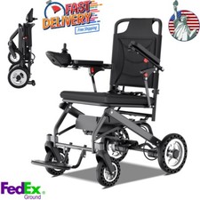 Foldable Powerchair Lightweight Portable Travel Electric Wheelchair All Terrain