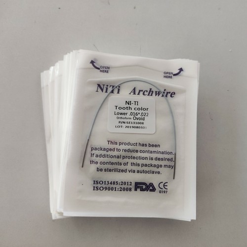 50 Paquetes Dentales Super Elásticos Niti Arco Rectangular Alambre Recubierto Color Blanco - Imagen 9 de 9