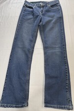 Wrangler Juniors Medium Wash Q-Baby Flap Pockets Denim Blue Jeans Size 5 x 32
