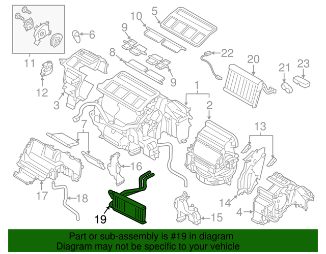 201517 Subaru Outback Heater Core 72130AL02A for sale online eBay