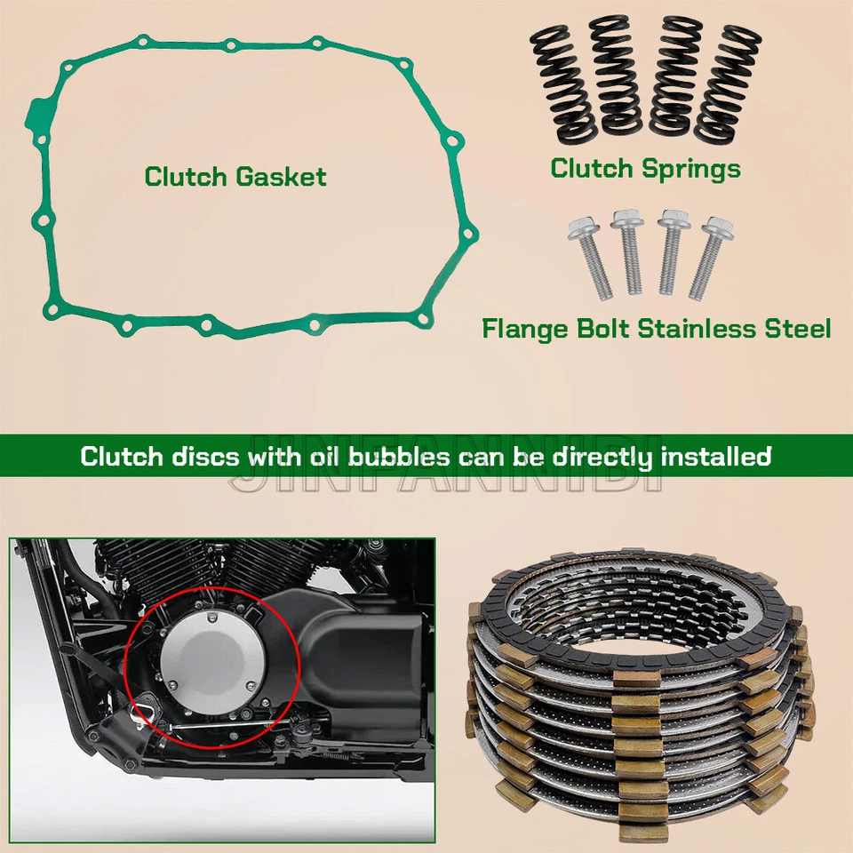Clutch Kit W/Gasket & Sparking Plug Kit for Honda Shadow ACE 750 VT750C 1998-03 - Image 4 of 4