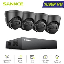 SANNCE 8CH DVR 1080P Video Security Camera System Outdoor AI Human Detection