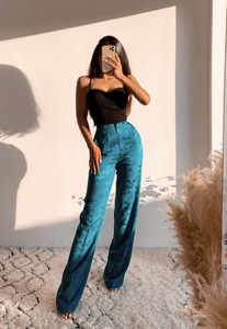 ينسب المرن غيم zara turquoise trousers 