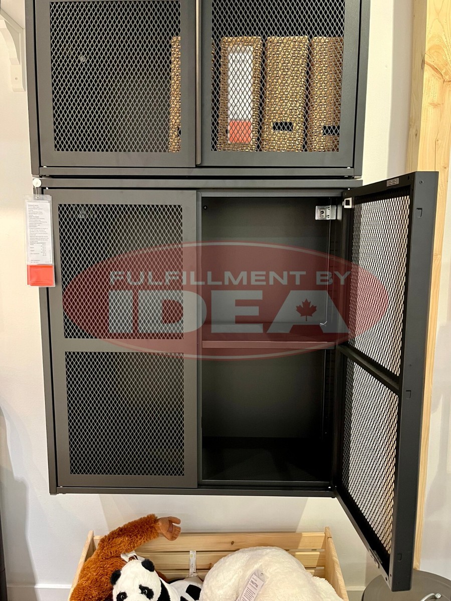 New IKEA IVAR Black Mesh Steel Cabinet 80x83 cm (31 ½x32 ⅝