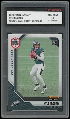 Kyle McCord 2025 Panini Instant RPS First Look #18 Rookie Card RC 1st Graded 10