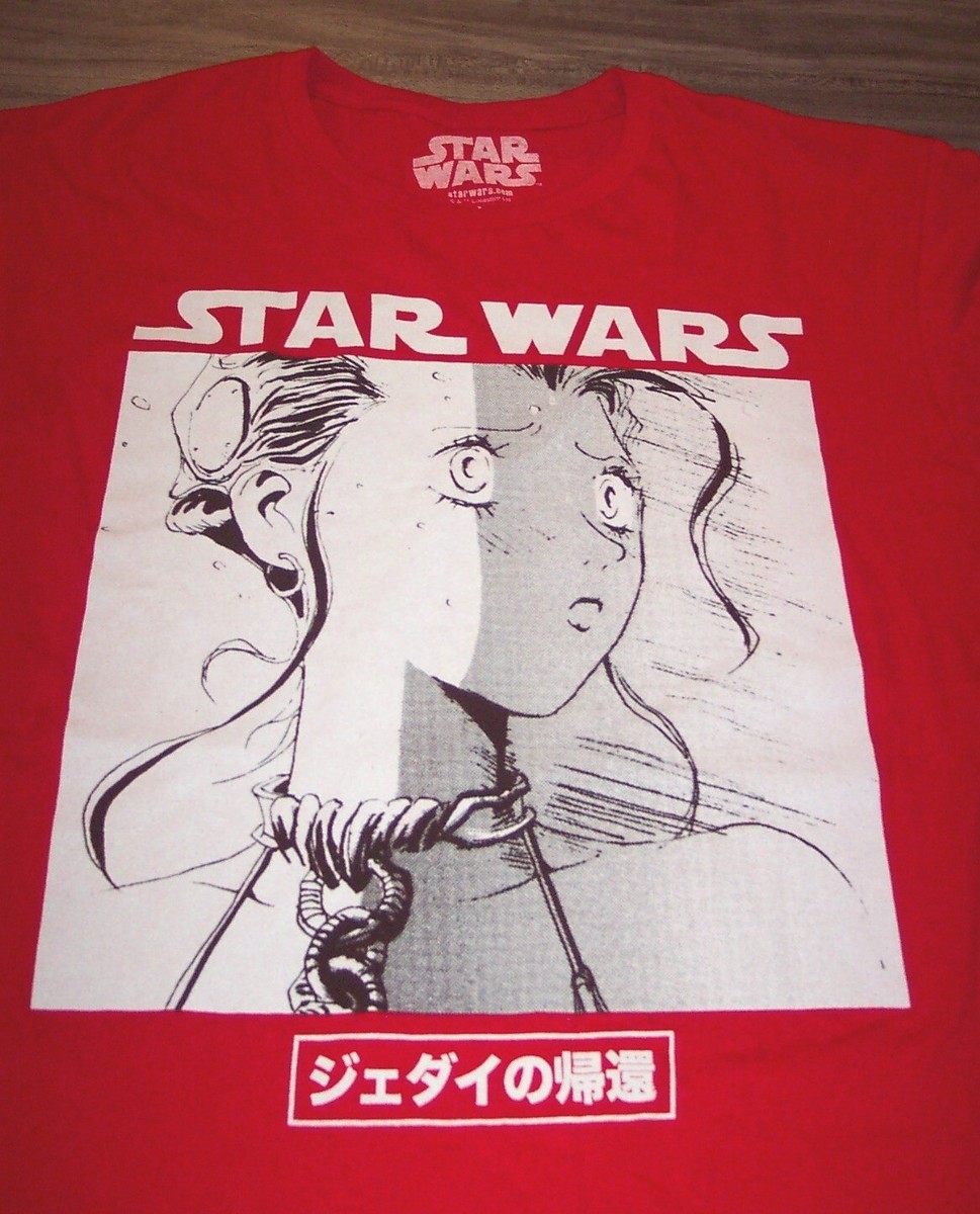 STAR WARS PRINCESS LEIA Japanese Anime T-Shirt MENS LARGE | eBay