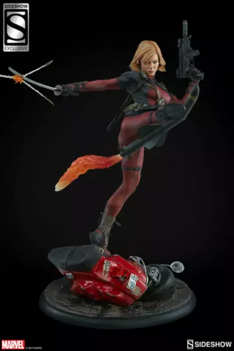 SIDESHOW EXCLUSIVO DAMA DEADPOOL FORMATO PREMIUM ESTATUA 521/750 Figura Busto