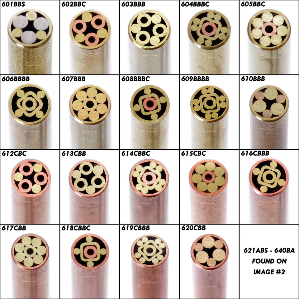 Pasadores de mosaico - (0,187 (3/16) pulgadas de diámetro) - (38 opciones de varilla diferentes) Foto 2 de 4