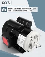 Electric Motor 3 HP Single Phase 56 Frame 3450 RPM 208/230V 60 HZ TEFC