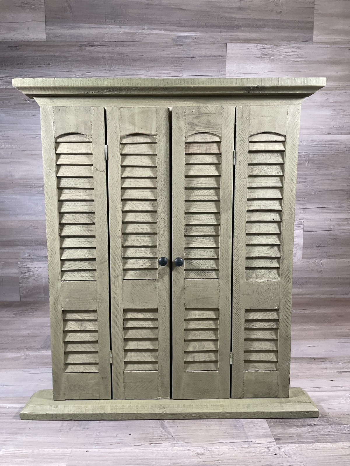 Vintage Homeco Home Interiors Wood Window Pane Mirror With Shutters