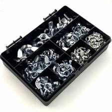 170 ASSORTED PIECE METRIC ZINC BUTTERFLY WING NUTS M4 M5 M6 M8 M10 M12 KIT