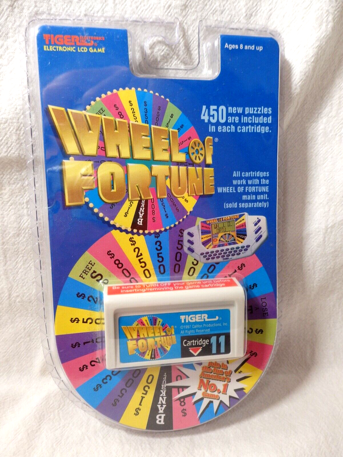 Tiger Electronics Wheel of Fortune Game Cartridge #11 Handheld 1995 NOS SEALED