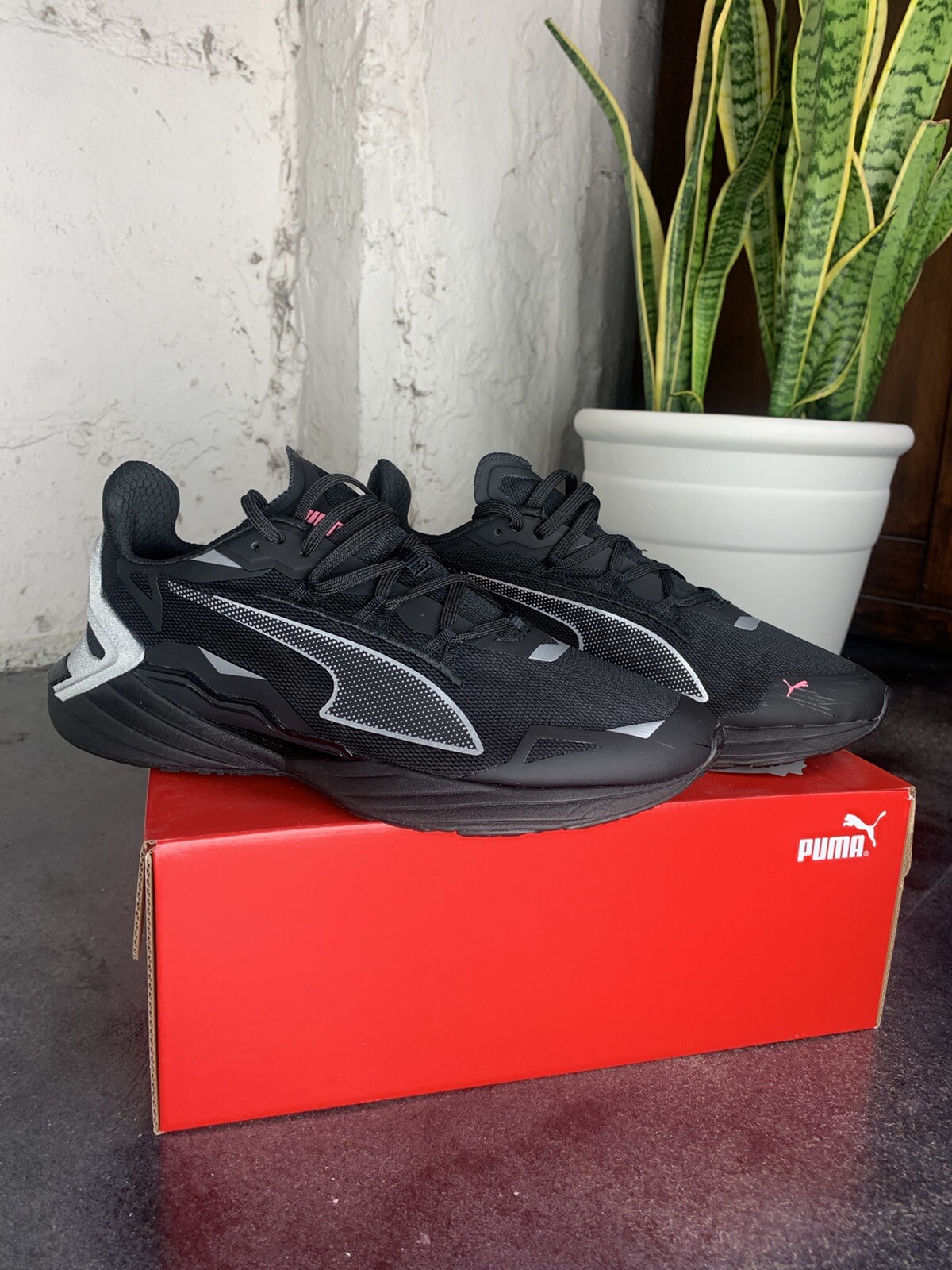 Puma UltraRide Runner ID Women Size 8 Black-Metallic Silver193760-1 | eBay
