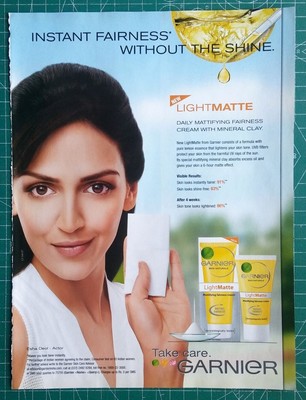 2007 Magazine ADVERTISEMENT Print GARNIER Fairness Cream Celebrity Esha Deol AD
