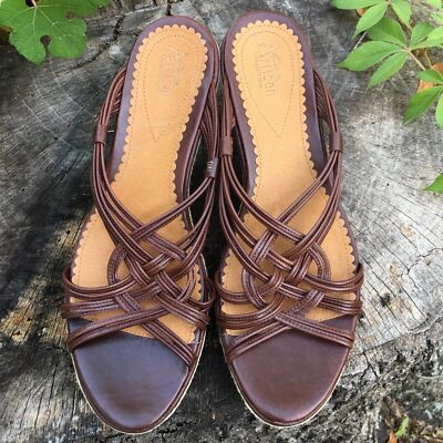 Clarks Artisan Collection Leather Wedge Sandals size 10M