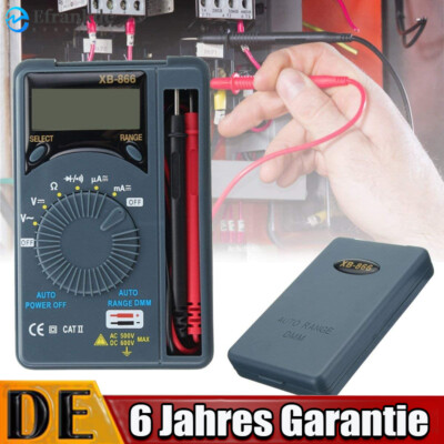 XB866 Mini Auto Range LCD Voltmeter Tester Tool AC/DC Pocket Digital Multimeter