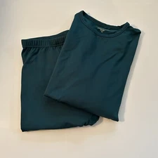 THERMAJOHN, Women’s Fleece Thermal Set, Size M, Green