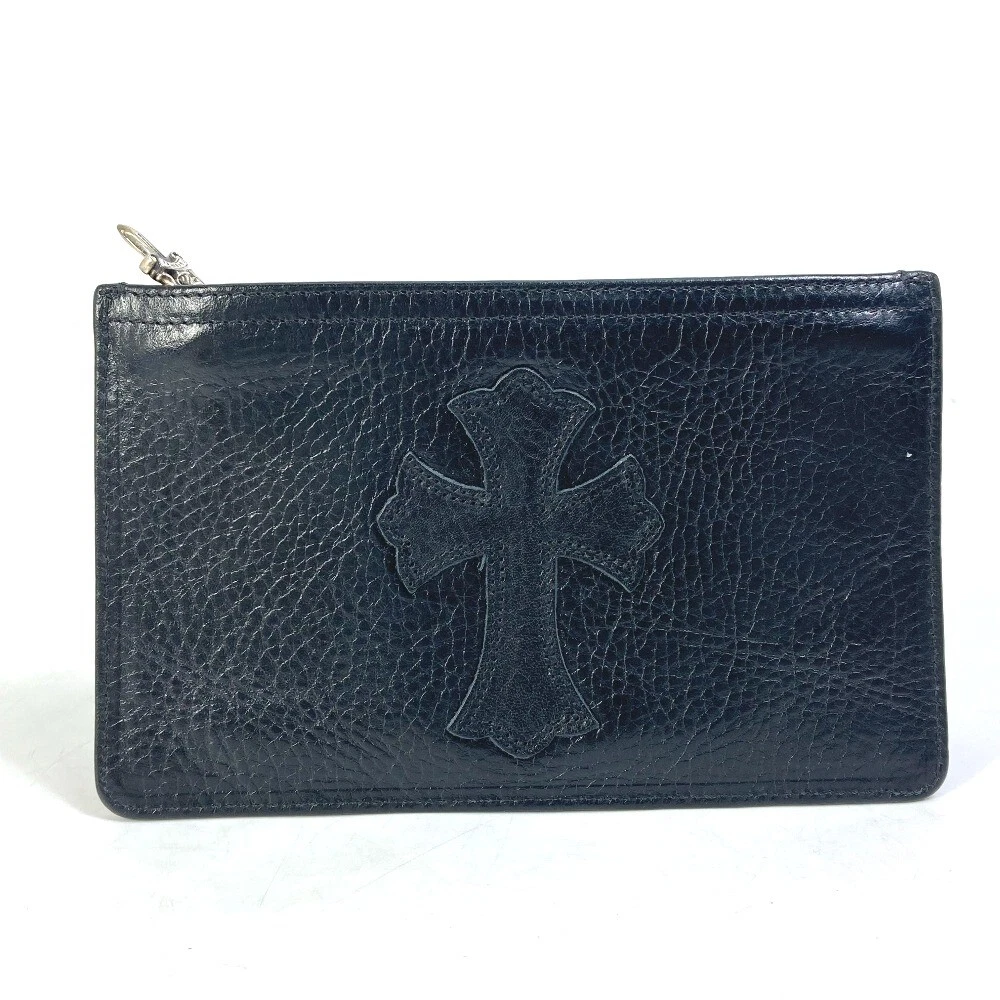 CHROME HEARTS Pouch Zipper Change Purse #2 Crosspatch Wallet coin