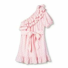 Lisa Marie Fernandez x Target Pink Polka Dot One Shoulder Dress SIZE M Medium